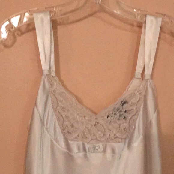 Vintage Satin/Lace Halston Wedding Nightgown - Picture 2 of 6